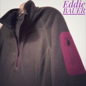 Eddie Bauer Women’s First Ascent Polartec Fleece Jacket EUC 1/4 Zip